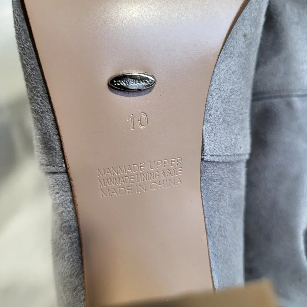 Tony Bianco | Silver Suede Over-the-Knee Boots - Size 10